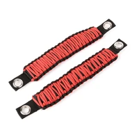 Paracord A-Pillar Grab Handle Red 07-18 Jeep Wrangler JK