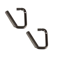 Steel Grab Handles Front Pair Black 07-18 Jeep Wrangler JK/JKU