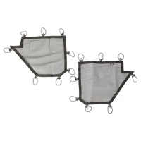 Tube Door Covers Rear Pair Black 07-18 Jeep Wrangler JKU