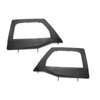 Upper Soft Door Kit Front Black Diamond 07-18 Jeep Wrangler JK