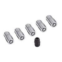 Wheel Lock Nut Set 5 Nuts w/Key Chrome M14-1.5