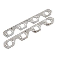 SBF Wide Rectangular Port Header Adapter 304SS Exhaust Flanges 1-7/8in-2in Primaries