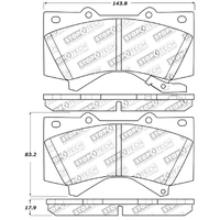 StopTech 13-18 Toyota Land Cruiser Performance Front Brake Pads