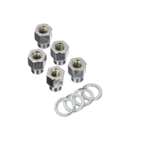 Open End Lug Nuts w/Centered Washers 12mm x 1.5 - 5pk