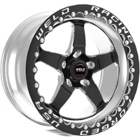 S71 17x10 / 5x5 BP / 7.2in. BS 43mm O/S Black Wheel (High Pad) - Single Beadlock