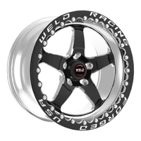 S71 15x11.33 / 5x115 Conical Lug / 6.5in BS Black Wheel 3.18in ID (Medium) - Single Beadlock