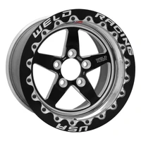 S71 15x10.33 / 5x4.5 BP / 7.5in. BS Black Wheel (Medium Pad) - Black Single Beadlock MT