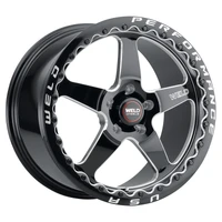 S904 17x10 Ventura Bead Lock 5x120 ET42 BS7.15 Gloss BLK MIL DIA 78.1