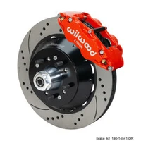 Wilwood Narrow Superlite 6R Black Front Big Brake Kit Ford 14in Drilled/Slotted Rotor