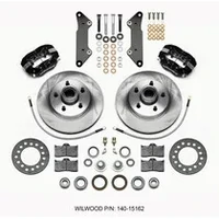 Forged Dynalite-M Front Kit 11.88in 1 PC Rotor&Hub Red Cadillac 1957-60