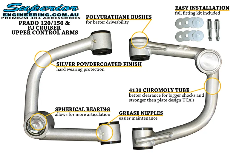 Superior Upper Control Arms Toyota Prado/FJ Cruiser