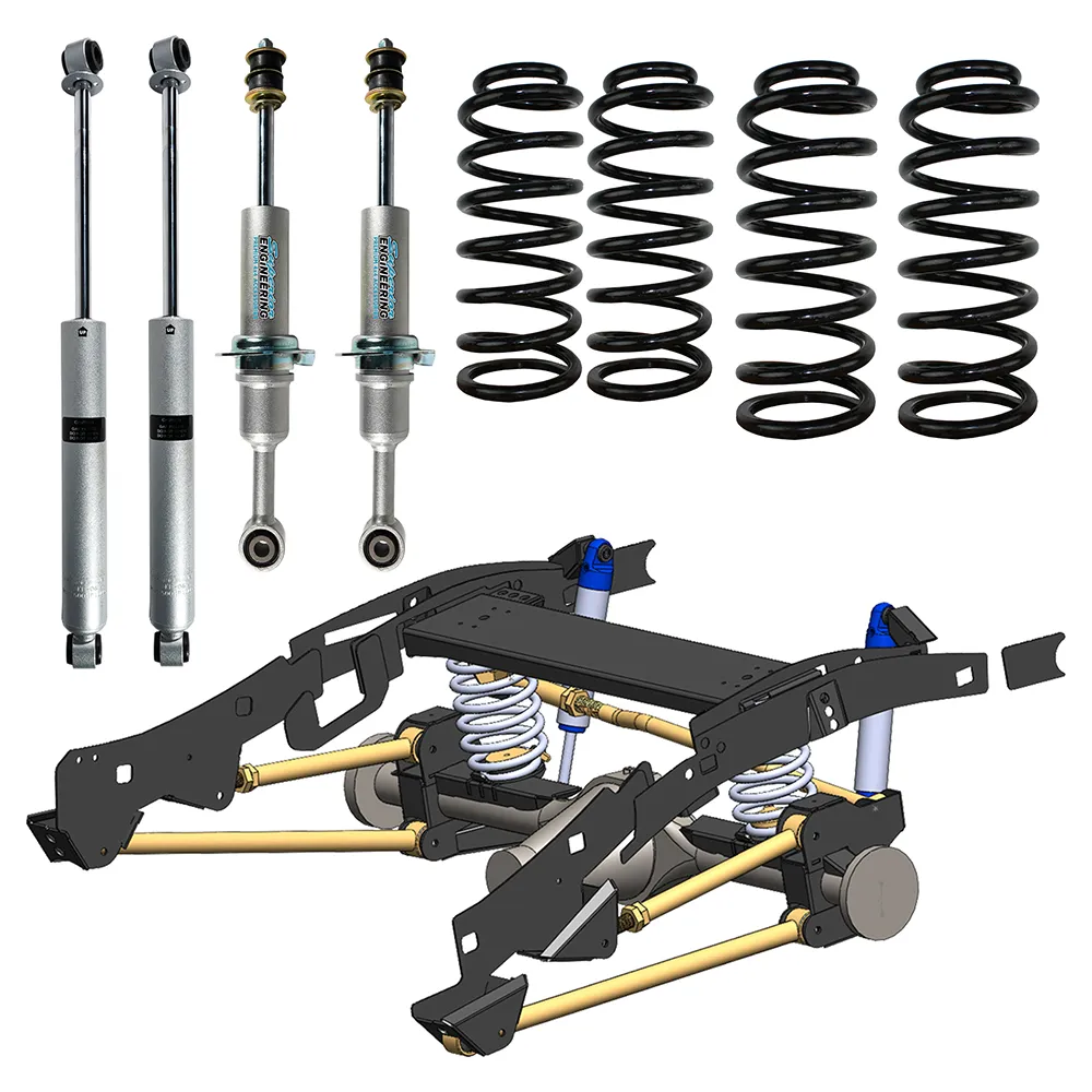 Superior Weld In Coil Conversion VSB14 Approved w/Nitro Gas Twin Tube Shocks (Front and Rear) Suitable For Toyota Hilux Revo 2015 on - SUP-NG-REVOCOIL2-KIT
