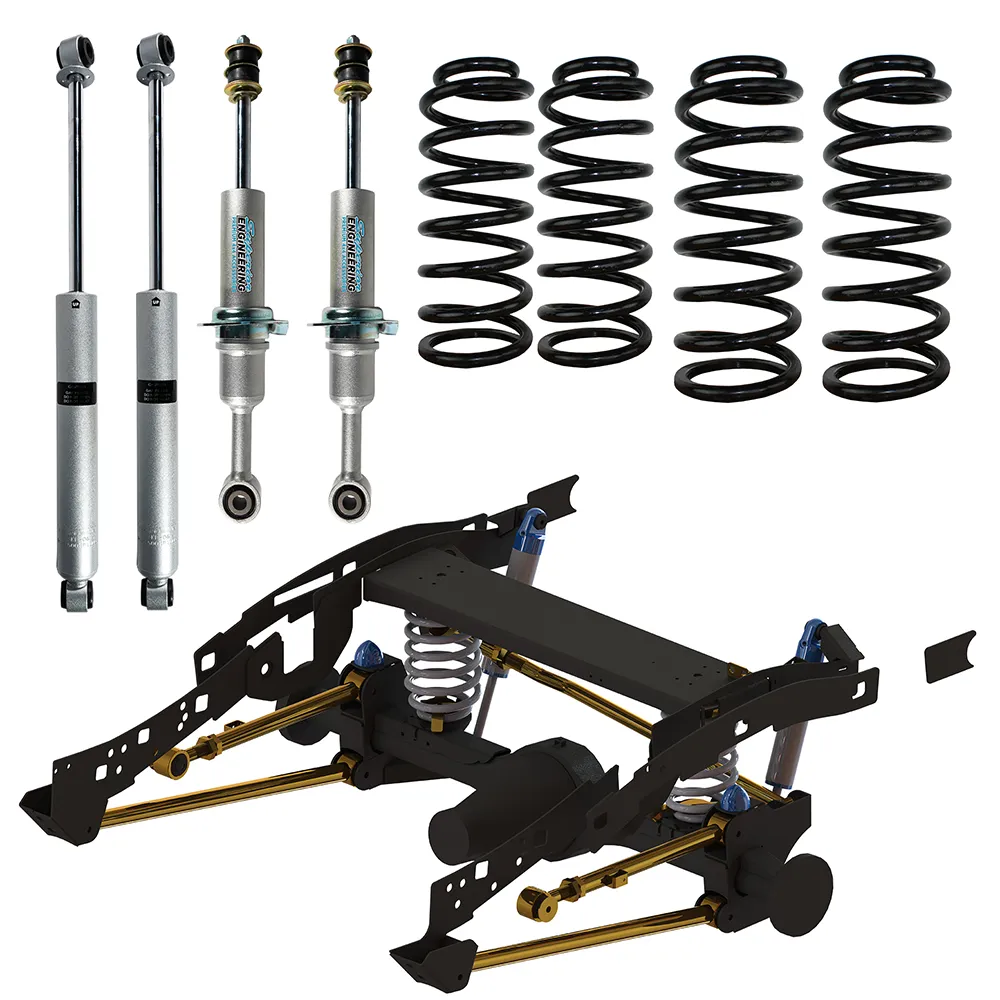 Superior Weld In Coil Conversion VSB14 Approved w/Nitro Gas Twin Tube Shocks (Front and Rear) Suitable For Toyota Hilux Vigo 2005-15 - SUP-NG-VIGOCOIL2-KIT