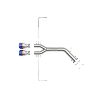 Takeda 3" to 2.5" 304 Stainless Steel Axle-Back Exhaust System (Veloster R-Spec 19-20) Blue Flame Tips