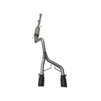 Rebel Series CB 2.5in Dual Center Exit SS Exhaust w/ Black Tips/3.8L V6 (Wrangler 07-15)