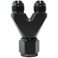 U-Block -8AN Inlet and -6AN Straight Outlets - Blue