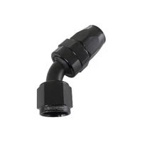 200 Series PTFE 45 Deg Alloy Hose End -12AN - Silver
