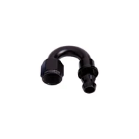 400 Series Push Lok 180 Deg Hose End -6AN - Black