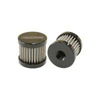 Stainless Steel Billet Breather With -6AN Female Thread - Polished