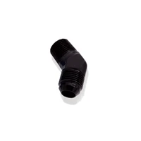 45 Deg 1/2" NPT Male to -6AN - Black