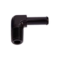 90 Deg 3/8" NPT Male To 1/2" Barb Adapter - Blue