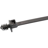 One Piece Fixed Fir Tree Cable Ties 4.8mm Wide x 210mm Long - 100 Pack - Black