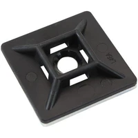 Cable Tie Self Adhesive Mount 28mm x 28mm - 25 Pack - Black