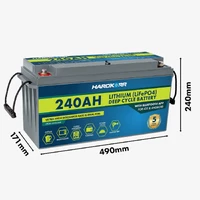 Power 240Ah Lifepo4 Deep Cycle Lithium Battery with Bluetooth