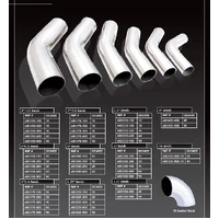 2.5in/45 Degree Mandrel Bend - 409 Raw Stainless Steel