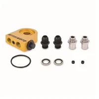 Universal Oil Cooler Kit, 25 Row - Black, Thermostatic