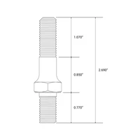 Rocker Arm Screw In Stud Kit, 7/16, Top 7/16-14 in., Bottom 7/16-20 in. Universal, Chevrolet, Ford, Holden V8, Set Of 16