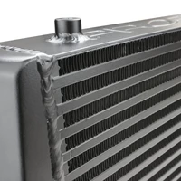 Intercooler Bar & Plate 450 x 300 x 76mm 3.0'' Outlets Aluminium Universal Black