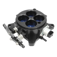 Quad Throttle Body 4 Barrel Universal EFI 4150 Square Bore 1375 CFM Billet Aluminium Black