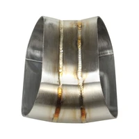 Pie Cut Welded Oval Tube Vertical 304 Stainless Steel 3.0in 45 deg