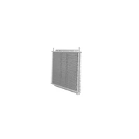Trans Oil Cooler - 280 x 255 x 19mm 5/16" Hose Barb suits 11" SPAL Fan, Temp Switch Boss