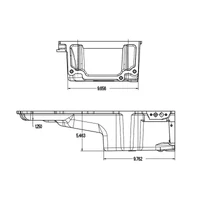 Oil Pan Cast Aluminium, Standard Stoke, Early Holden or Chev with LS Engine Swap, Up to 3.620 Inch Stroke, Each