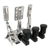 Racing Hydraulic Pedals Box, Lightweight Aluminium, Floor Mount, Brake, Clutch, Accelerator Pedal with .750" Bore Master Cylinders, Raw, Kit