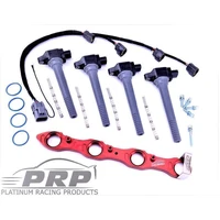 Nissan SR20 Coil Kit for Series 2 S14, S15, 180 Type X - Small Hole Rocker Cover Purple / Brackets