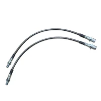 Brake Lines Braided 6 Inch (150mm) Front Suitable For LandCruiser 80 Series(ABS) (PAIR)