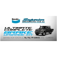 Superior/Bendix Ultimate High Performance Complete Brake Upgrade Kit Suitable for Toyota LandCruiser 76/78/79 Series [09/2016-Current] (4 inch) (With 