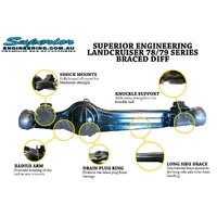Ready to Fit Braced Diff Housing (Front) Suitable for Toyota LandCruiser 76/78/79 Series 2007-16 fitted with Superflex Arms
