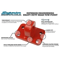 Rated Tow Point Suitable For Toyota LandCruiser 80 Series Heavy Duty Rear (Kit)