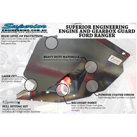 Engine/Gearbox Guard and Rated Recovery Point Suitable For Ford Ranger PX/PXII and Mazda BT-50 2012-18 (Kit)-Bash Plate Kit