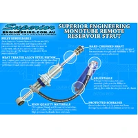 Adjustable 2.0 Monotube Remote Reservoir Strut Front 2 Inch Lift Suitable For Mitsubishi Triton MV