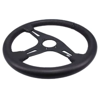 Leather Steering Wheel - Black/Black Stitching - Black/Black Stitching