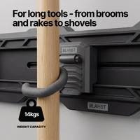 Modular Garage Wall Storage S Hook for Long-Handled Tools