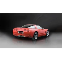 2.5 Inch Cat-Back Plus X-Pipe Xtreme Exhaust Dual Rear Exit 4.0 Inch Polished Tips 97-04 Chevy Corvette C5 Plus Z06 5.7L V8 Stainless Steel