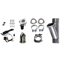 3.0in Aluminized Mild Steel Electronic Exhaust Cutout w/Slip Fit & Band Clamps