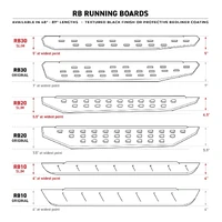 RB30 Running Boards 87in. - Bedliner Coating (Boards ONLY/Req. Mounting Brackets)