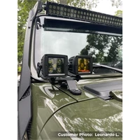 18-20 Jeep Wrangler JL/JLU/Gladiator JT Light Mount - Two 3in Cubes